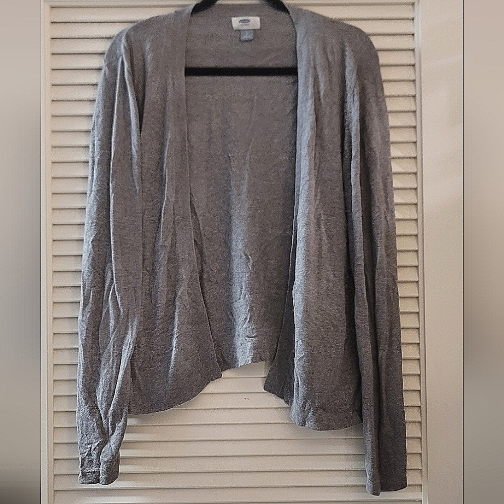 Old Navy- Grey Long-Sleeve Open Lightweight Cardigan
